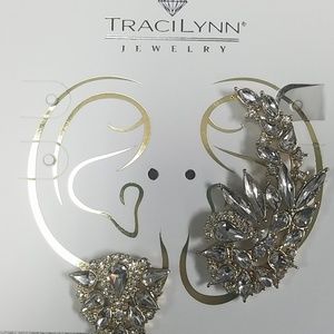 Earrings 1 Ear Climber and 1 stud set